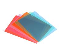 PATIKIL Carpetas Tipo L 24 Pzs, Archivo de Plástico A5, Bolsillos para Proyectos, Funda Chaqueta de Documento Papel para Oficina, Multicolor