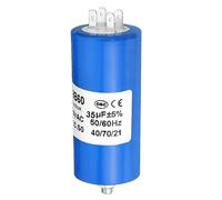 PATIKIL CBB60 35uf Funcionamiento Condensador, 1uds AC 250V 4 Pasadores 50/60Hz Cilindro Inferior con Tornillo 95 x 45mm para Lavadora Máquina, Limpieza Máquina Motor Estrella