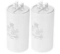 PATIKIL CBB60 50uf Funcionamiento Condensador, 2 Uds CA 450V 4 Pines 50/60Hz Doble Inserción Cilindro Inferior para Aire Acondicionado,Agua Bomba,Motor Estrella 96 x 50 mm