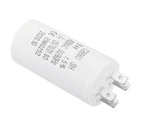 PATIKIL CBB60 8uF Funcionamiento Condensador, 1uds AC 450V 4 Pasadores 50/60Hz Cilindro Inferior para Lavadora Máquina,Bomba Agua Motor Estrella, Blanco