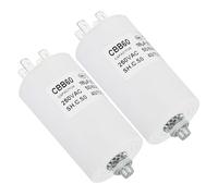 PATIKIL CBB60 Condensador de Funcionamiento de 18Uf 2 Uds AC 450V 4 Pines 50/60Hz Cilíndrico con Tornillo M8 para Lavadoras Bombas de Limpieza Motores de Bombas