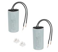 PATIKIL CBB60 - Condensadores de funcionamiento de 40uF, CA 450 V, 2 cables, 50/60 Hz, cilindro de 93 x 43 mm para bombas de agua, arranque de motor de lavadoras, 2 juegos