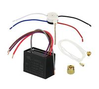 PATIKIL CBB61 Techo Ventilador Condensador, 1 juego 3,5+5+6uF 250 V AC 50/60 HZ 4 Cables con 3 Velocidad Ventilador Interruptor