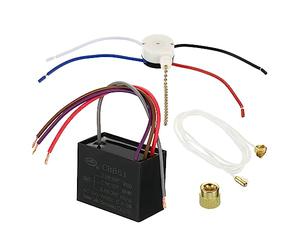 PATIKIL CBB61 Techo Ventilador Condensador, 1 juego 3,5+5+6uF 250 V AC 50/60 HZ 4 Cables con 3 Velocidad Ventilador Interruptor