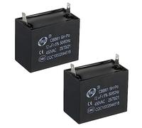 PATIKIL CBB61 Techo Ventilador Condensador, 2uds 12uF 450V AC 50/60HZ Único Inserto con 2 Pasadores para Ventilador Motor Estrella Funcionamiento Condensadores 49 x 41 x 39mm