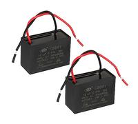 PATIKIL CBB61 Techo Ventilador Condensador, 2uds 14uF 450V AC 50/60HZ con 2 Cables para Aire Acondicionador Ventilador Motor Estrella Funcionamiento Condensadores 60 x 40 x 42mm