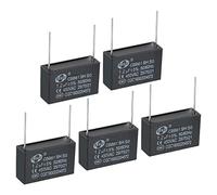 PATIKIL CBB61 Techo Ventilador Condensador, 5uds 1.2uF 450V AC 50/60HZ con 2 Pasadores 36x12x22mm para Aire Acondicionador Ventilador Motor Estrella Funcionamiento Condensadores