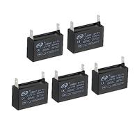 PATIKIL CBB61 Techo Ventilador Condensador, 5uds 1.2uF 450V AC 50/60HZ Único Inserto con 2 Pasadores para Ventilador Motor Estrella Funcionamiento Condensadores 35 x 23 x 22mm