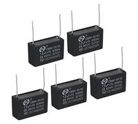 PATIKIL CBB61 Techo Ventilador Condensador, 5uds 1.5uF 450V AC 50/60HZ con 2 Pasadores 36x12x22mm para Aire Acondicionador Ventilador Motor Estrella Funcionamiento Condensadores