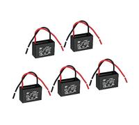 PATIKIL CBB61 Techo Ventilador Condensador, 5uds 1.8uF 450V AC 50/60HZ con 2 Cables para Aire Acondicionador Ventilador Motor Estrella Funcionamiento Condensadores 37 x 28 x 25mm