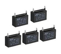 PATIKIL CBB61 Techo Ventilador Condensador, 5uds 2.5uF 450V AC 50/60HZ Único Inserto con 2 Pasadores para Ventilador Motor Estrella Funcionamiento Condensadores 38 x 29 x 25mm