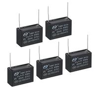 PATIKIL CBB61 Techo Ventilador Condensador, 5uds 2uF 450V AC 50/60HZ con 2 Pasadores 38x14x25mm para Aire Acondicionador Ventilador Motor Estrella Funcionamiento Condensadores