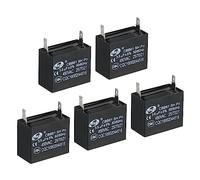 PATIKIL CBB61 Techo Ventilador Condensador, 5uds 3.5uF 450V AC 50/60HZ Único Inserto con 2 Pasadores para Ventilador Motor Estrella Funcionamiento Condensadores 38 x 32 x 31mm