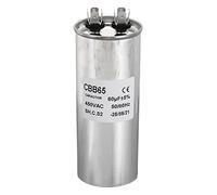 PATIKIL CBB65 60uF Funcionamiento Condensador, 60mfd 1uds AC 450V Aluminio Estuche con 2 Pasadores para Aire Acondicionado Compresor Motor Calor Bomba Condensador