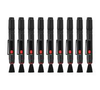PATIKIL Cepillo para polvo de cámara, cepillo de limpieza multifunción para teclado, lente, lápiz, pantalla para discos de vinilo, escaneo LP, SLR y pantallas de computadora, 9 unidades, color rojo
