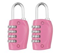 PATIKIL Cerradura de Combinación 2Pcs 4 Dígitos Candado Exterior Impermeable para Taquilla de Equipaje Casillero de Gimnasio Cerca Archivadores Caja de Herramientas Portón Rosa
