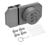 PATIKIL Cerradura de combinación para puerta de vidrio (se adapta a vidrio de 0.1-0.3 pulgadas, gris) Aleación de zinc de doble vía, cerradura de combinación sin llave de 3 dígitos, apto para vitrina