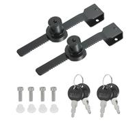 PATIKIL Cerradura para vitrina de cristal, 2 piezas de cerradura de un solo giro de aleación de zinc con llave diferente para puerta de cristal de 5-10mm, color negro