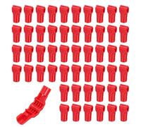 PATIKIL Cerraduras de gancho, (7 mm, rojo) (100 piezas), gancho de exhibición antirrobo de plástico magnético de seguridad, apto para tienda minorista/supermercado/centro comercial