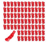 PATIKIL Cerraduras de gancho de parada, (7 mm, rojo) (120 piezas), gancho de seguridad magnético de plástico con letrero de bloqueo, apto para tienda minorista/supermercado/centro comercial