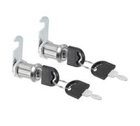 PATIKIL Cerraduras para Armarios Cerradura para Cajón con Llaves, 2 Unidades 30mm (1-1/6") Cilindro de Cerradura de Seguridad, de Aleación Cam Lock para Puerta Armario Buzón Oficina Plata