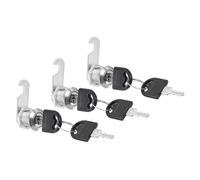 PATIKIL Cerraduras para Armarios Cerradura para Cajón con Llaves, 3 Piezas 20mm (7/9") Cilindro de Cerradura de Seguridad, con Llave Diferente Cam Lock para Armario Buzón Oficina Plata