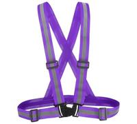 PATIKIL Chaleco Reflectante De Seguridad Chalecos De Seguridad Morado | 1 Pack, Hi-Vis, Tiras Reflectantes Ajustables De Alta Visibilidad, Para Control De Tráfico Jogging Al Aire Libre Ciclismo