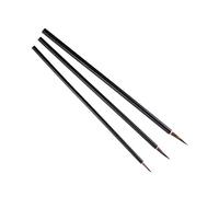 PATIKIL Chino Caligrafía Pinceles, 3 Paquete Acuarela Tinta Pintura Escritura Pincel Dibujo Arte Sumi -e Cepillo Madera Mango para Principiantes, 3 Tamaño Incluido, Negro