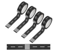 PATIKIL Cinta de Carretera de 132 pies, Cinta de Pista de Coche de Juego Cinta de Tráfico Cinta Washi Autopista Tren para Manualidades, Arte, Planificador Estilo 6, Negro