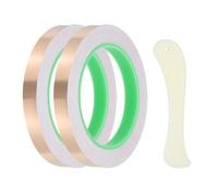 PATIKIL Cinta De Cobre De 22 Yardas 1/2 Pulgada 2 Rollos De Cinta De Cobre Con Herramienta De Vidrio Técnica de Vitral Conductivo Con Raspador Para Herramientas De Vidrio Técnica de Vitral