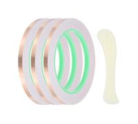 PATIKIL Cinta De Cobre De 22 Yardas 1/4 De Pulgada 3 Rollos De Cinta De Cobre Con Herramienta De Vidrio Técnica Conductivo Con Raspador Para Herramientas De Vidrio Técnica