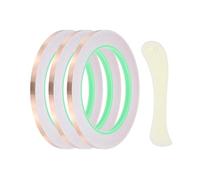 PATIKIL Cinta De Cobre De 22 Yardas 1/5(0.21) Pulgada, 3 Rollos De Cinta De Cobre Con Herramienta De Vidrio Técnica Conductivo Con Raspador Para Herramientas De Vidrio Técnica