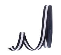 PATIKIL Cinta de Grosgrain a Rayas Azul Marino y Blanco, 25' de Tela de Poliéster Cinta de Rayas para Manualidades de Doble Cara para Hacer Lazos Envoltura de Regalos DIY