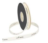 PATIKIL Cinta De Grosgrain Personalizada 1.5 cm X 36.5 m Cinta De Poliéster De Agradecimiento Para Fiestas Navideñas Decoración De Bodas Envoltorio De Regalo Blanco