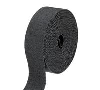 PATIKIL Cinta de Mezclilla de 1", 1 Rollo de 5.5 Yardas, Tela de Mezclilla en Capas, Tira de Color Sólido para Hacer Moños DIY, Pasadores para Pelo, Costura de Prendas, Decoraciones, Negro