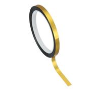 PATIKIL Cinta De Poliéster Metalizada 8mm X 50 Metros, Cinta Decorativa Metalizada Oro Mate Cinta Adhesiva Espejo Para Detalles Paredes De Acento Arte Gráfico Molduras Para Barcos Paredes