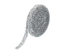 PATIKIL Cinta de Resina con Estrás 3 Yardas 10mm Adhesivo Termofusible Cinta de Diamantes Brillantes para Manualidades y Ropa Plata