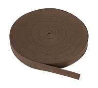 PATIKIL Cinta de Sarga de Algodón 25mm (1") 50 Yardas Cinta de Algodón para Bies Cinta de Ribete en Espiga para Coser Envolver Regalos Manualidades DIY Marrón Oscuro