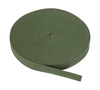PATIKIL Cinta de Sarga de Algodón de 25mm (1") 50 Yardas Cinta de Bies de Algodón Cinta de Adorno de Espiga para Coser Envolver Regalos Manualidades DIY Verde Militar