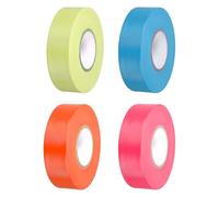 PATIKIL Cinta de señalización 0.8" x197', Paquete de 4 rollos de cinta de marcaje de PVC no adhesiva para límites de levantamiento de árboles, color azul, naranja, rosa, amarillo