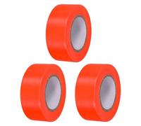 PATIKIL Cinta de señalización 1.2" x148', Paquete de 3 Rollos de Cinta de Marcar de PVC No Adhesiva para Límites de Levantamiento de Árboles en Senderos al Aire Libre, Naranja