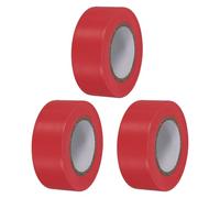 PATIKIL Cinta de señalización 1.2" x148', Paquete de 3 Rollos de Cinta Marcadora de PVC No Adhesiva para Límites de Levantamiento de Árboles en Senderos al Aire Libre, Rojo