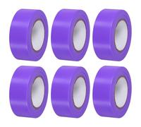 PATIKIL Cinta de señalización 1.2" x98', Paquete de 6 Rollos de Cinta Marcadora de PVC No Adhesiva para Límites de Levantamiento de Árboles en Senderos al Aire Libre, Morado