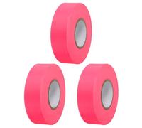 PATIKIL Cinta de señalización 1" x148', Paquete de 3 rollos de cinta de marcaje de PVC no adhesiva en neón para límites de levantamiento de árboles, senderos al aire libre, color rosa