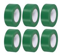 PATIKIL Cinta de señalización 1" x98', Paquete de 6 rollos de cinta de marcaje de PVC no adhesiva para límites de encuesta de árboles, senderos al aire libre, color verde oscuro