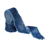 PATIKIL Cinta de Terciopelo Azul, 1-1/2 Pulgada x 3 Yardas Cintas de Terciopelo Deshilachadas para Envoltura de Regalos para Coronas Ramos de Flores Moños Decoración de Bodas