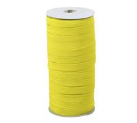 PATIKIL Cinta Elástica, 10 mm x 45m Banda Elastica Cuerda Plana Costura Poliéster Cordón Elástico Correa Trenzada para Tejer Coser Ropa Pantalones Manualidad Bricolaje, Amarillo