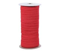 PATIKIL Cinta Elástica, 6 mm x 45m Banda Elastica Cuerda Plana Costura Poliéster Cordón Elástico Correa Trenzada para Tejer Coser Ropa Pantalones Manualidad Bricolaje, Rojo