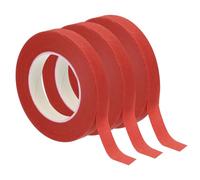 PATIKIL Cinta Floral 1/2" x 30 Yard, Pack de 3 Rollos de Cinta Adhesiva para Envolver Tallos de Ramo, Rojo