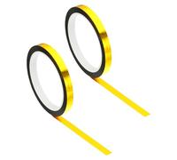 PATIKIL Cinta Metálica de 0,4 Pulgadas x 55 Yardas, Paquete de 2 Autoadhesivas Reflectantes Metalizadas Holográficas para Decoración de Pared, Tono Dorado